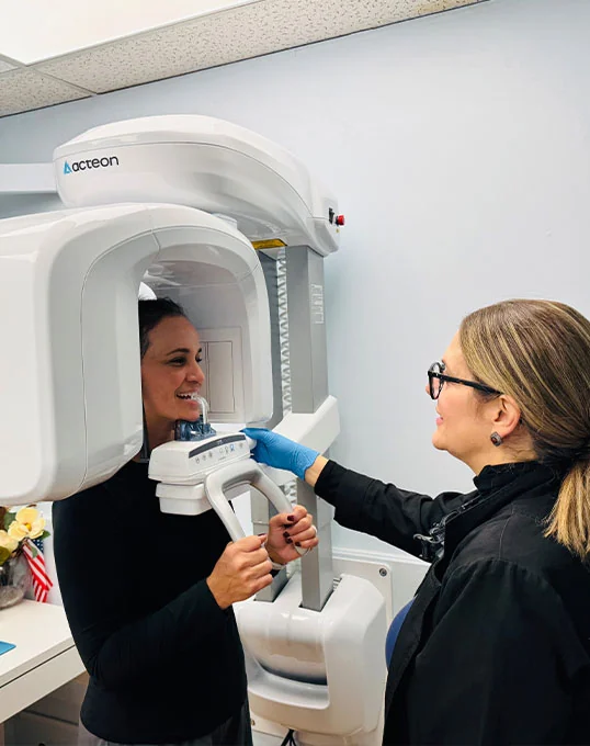 patient getting x-rays at Precious Smiles Family Dentistry